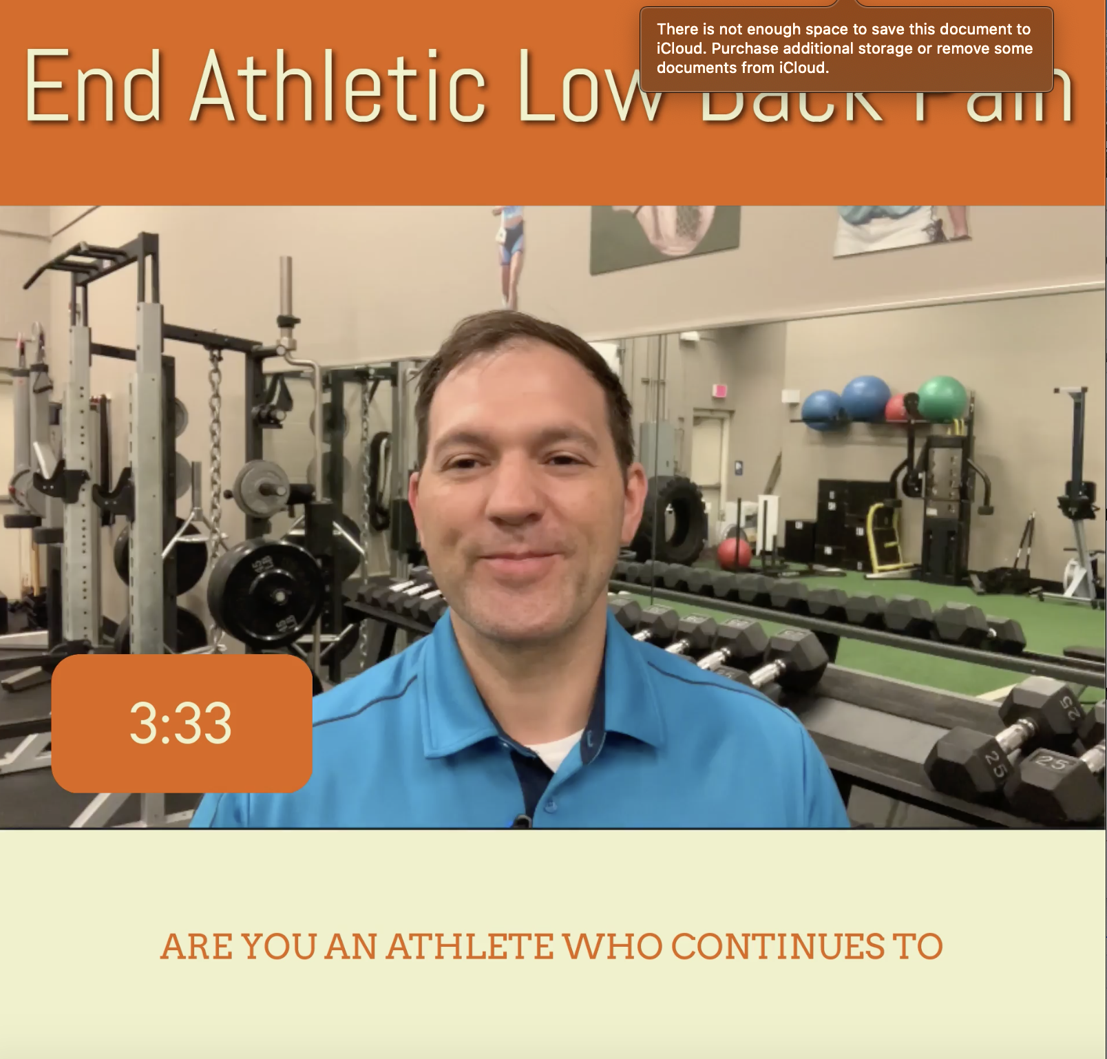 3 Secrets to Ending Athletic Low Back Pain